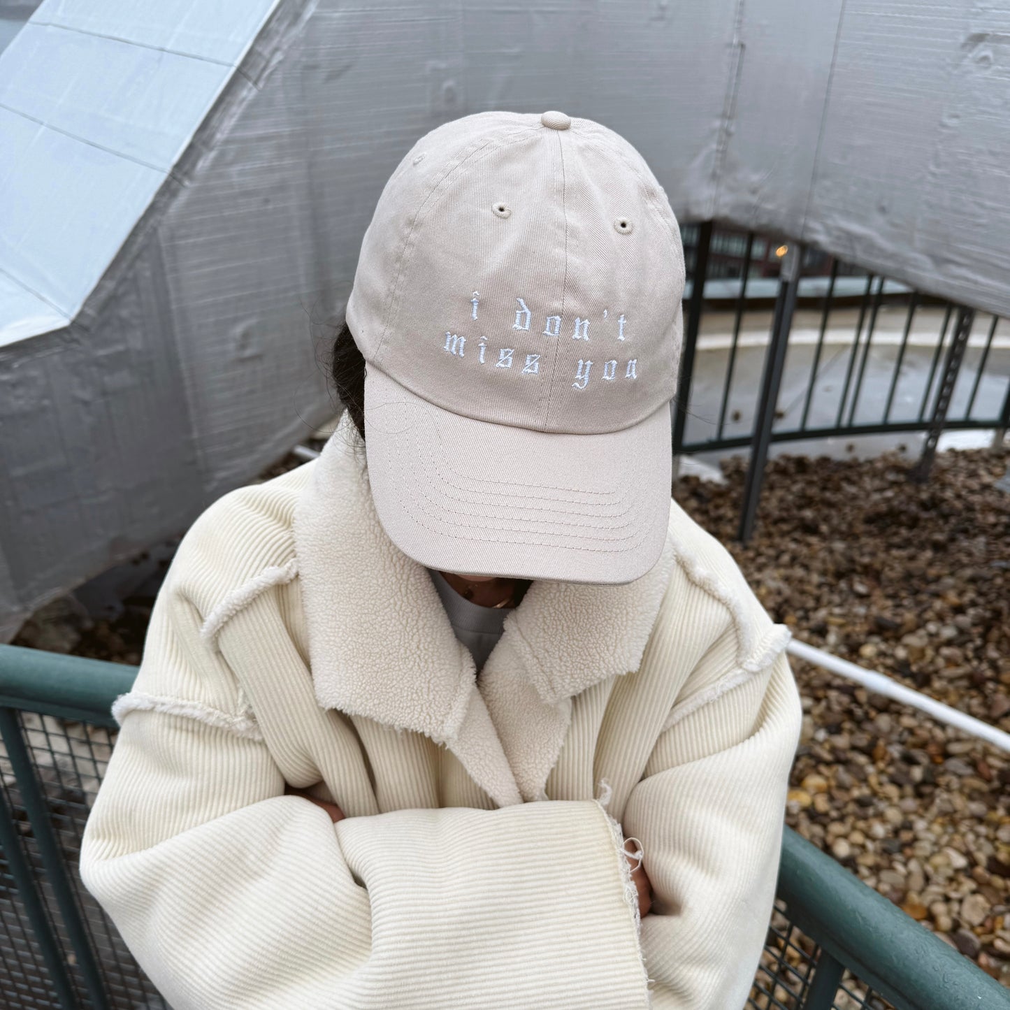 I DON'T MISS YOU BEIGE HAT